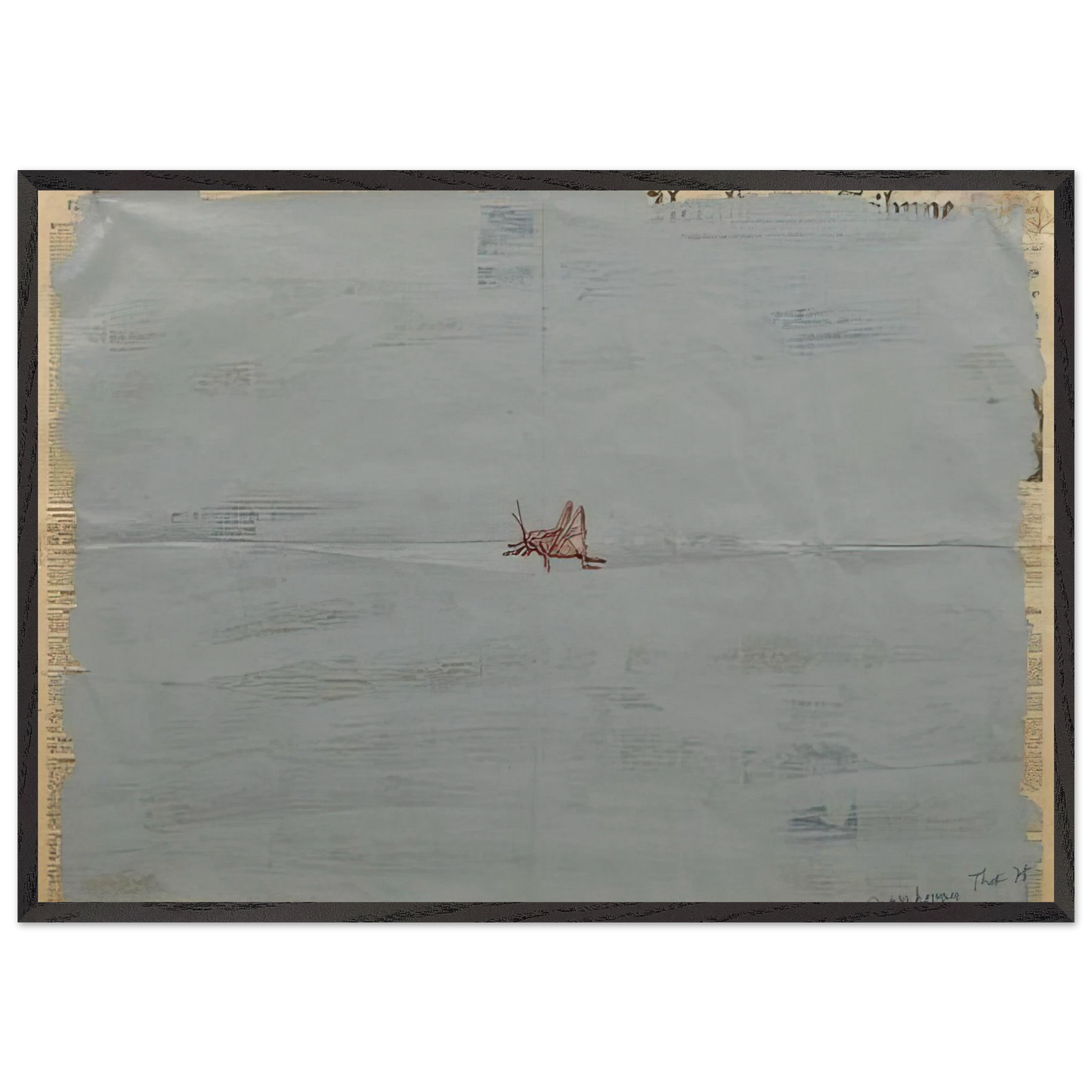 Grasshopper - 1975 - Paul Thek 70x100 cm / 28x40 inches Framed Art Print – Black Wooden Frame