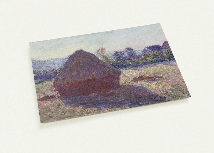 A Haystack in the Evening Sun By claude monet Pack of 10 Post Cards | claude monet Post Cards | A6 (10.5 x 14.8 cm) - 4.1 x 5.8 inches