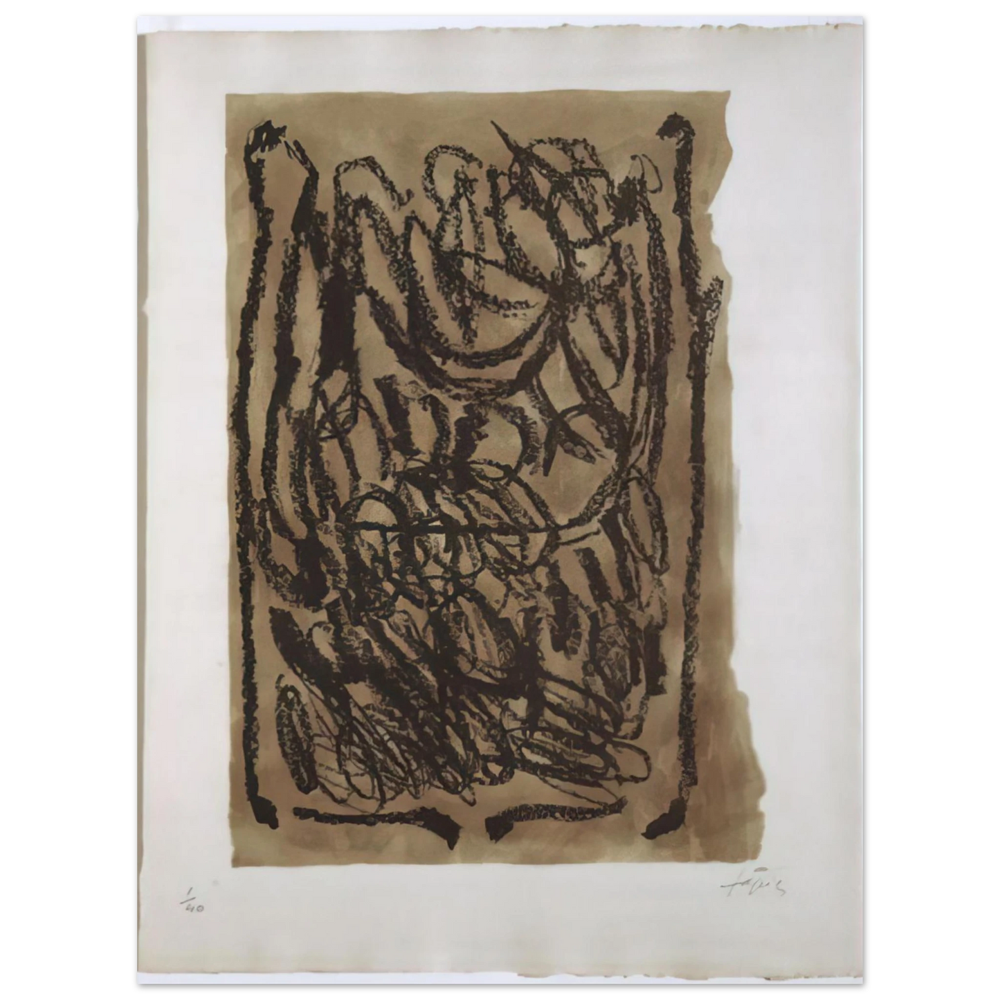 Antoni Tapies - EL PA A LA BARCA 1963 Fine Art Poster - Default Title