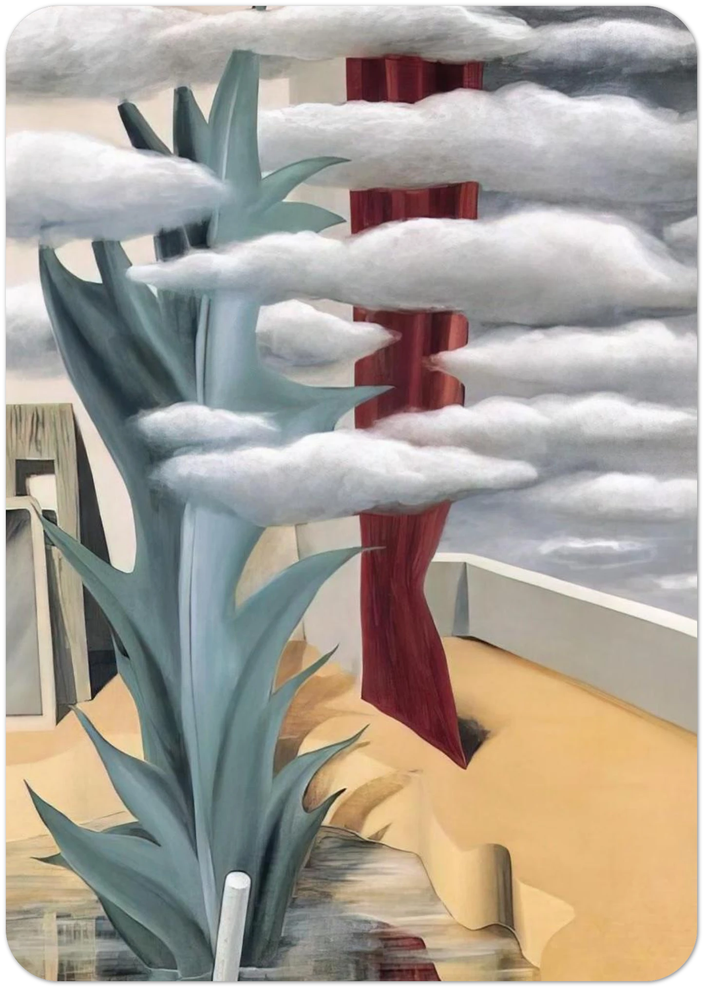 AFTER THE WATER THE CLOUDS 1926 By Rene Magritte Pack of 10 Post Cards | Rene Magritte Post Cards | A6 (10.5 x 14.8 cm) - 4.1 x 5.8 inches