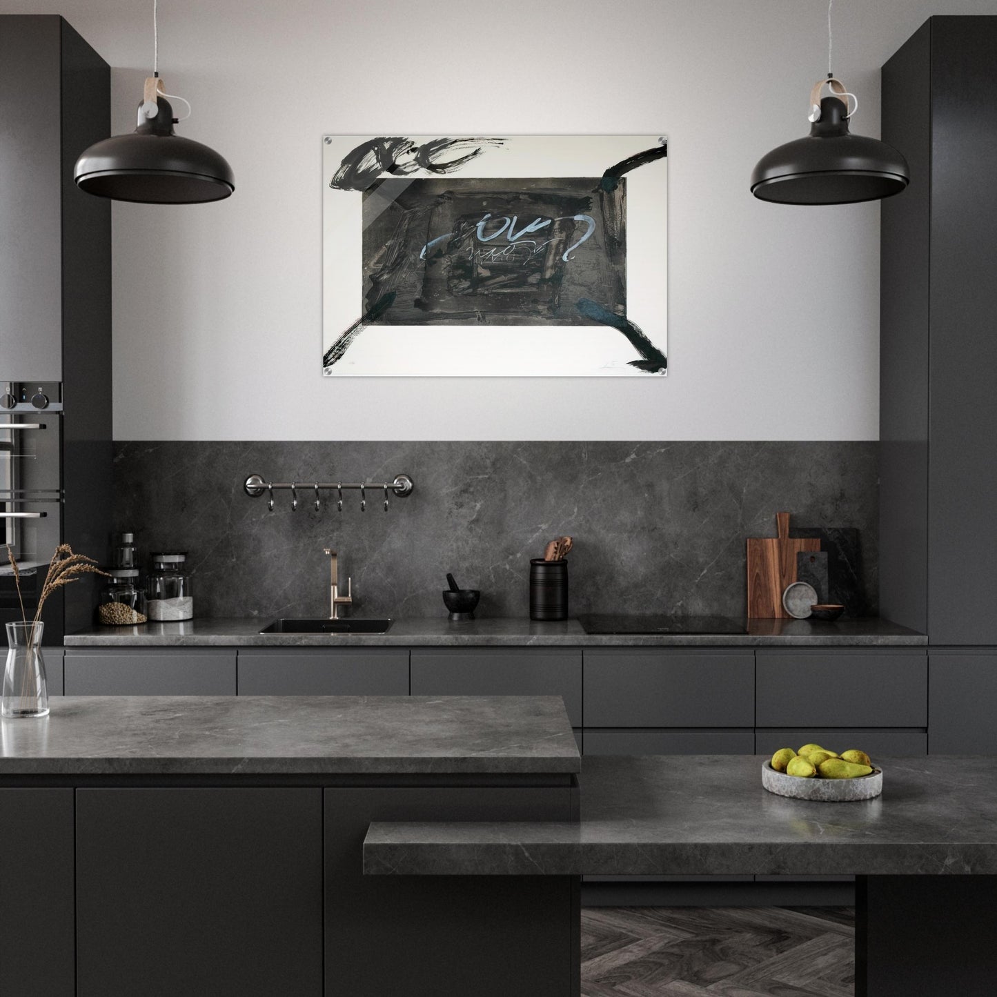 QUATRE GESTES NOIRS 1983 - Antoni Tapies Acrylic Print - 70x100 cm / 28x40″ inches | Antoni Tapies Wall Art | Antoni Tapies Prints