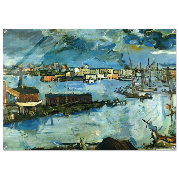 STOCKHOLM HARBOUR - OSKAR KOKOSCHKA Acrylic Print - 70x100 cm / 28x40″ inches | OSKAR KOKOSCHKA Wall Art | OSKAR KOKOSCHKA Prints