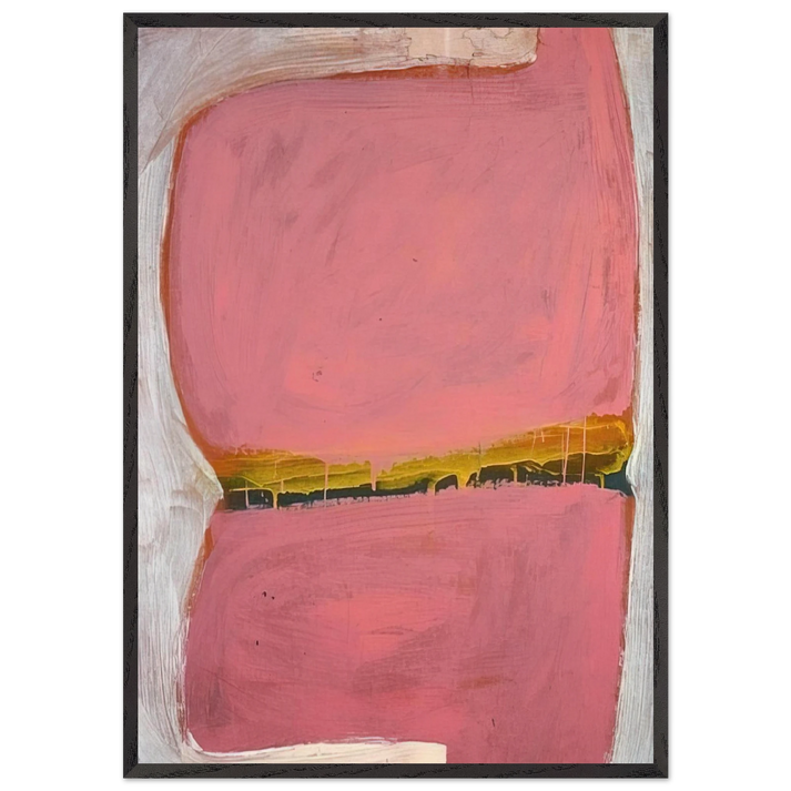 TII-205 - 1965 - Daniel Buren 70x100 cm / 28x40 inches Framed Art Print – Black Wooden Frame