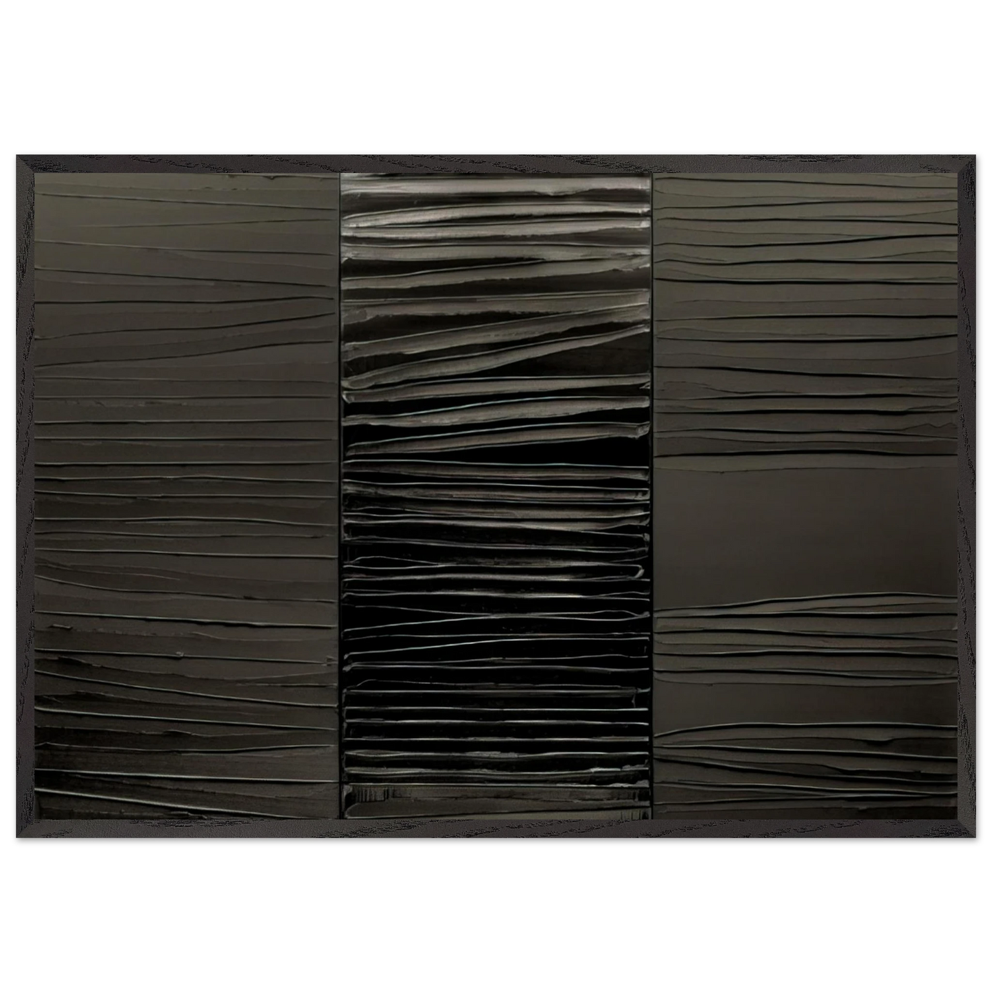 Peinture 227 x 306 cm 2 Mars 2009 - 2009 - Pierre Soulages 70x100 cm / 28x40 inches Framed Art Print – Black Wooden Frame