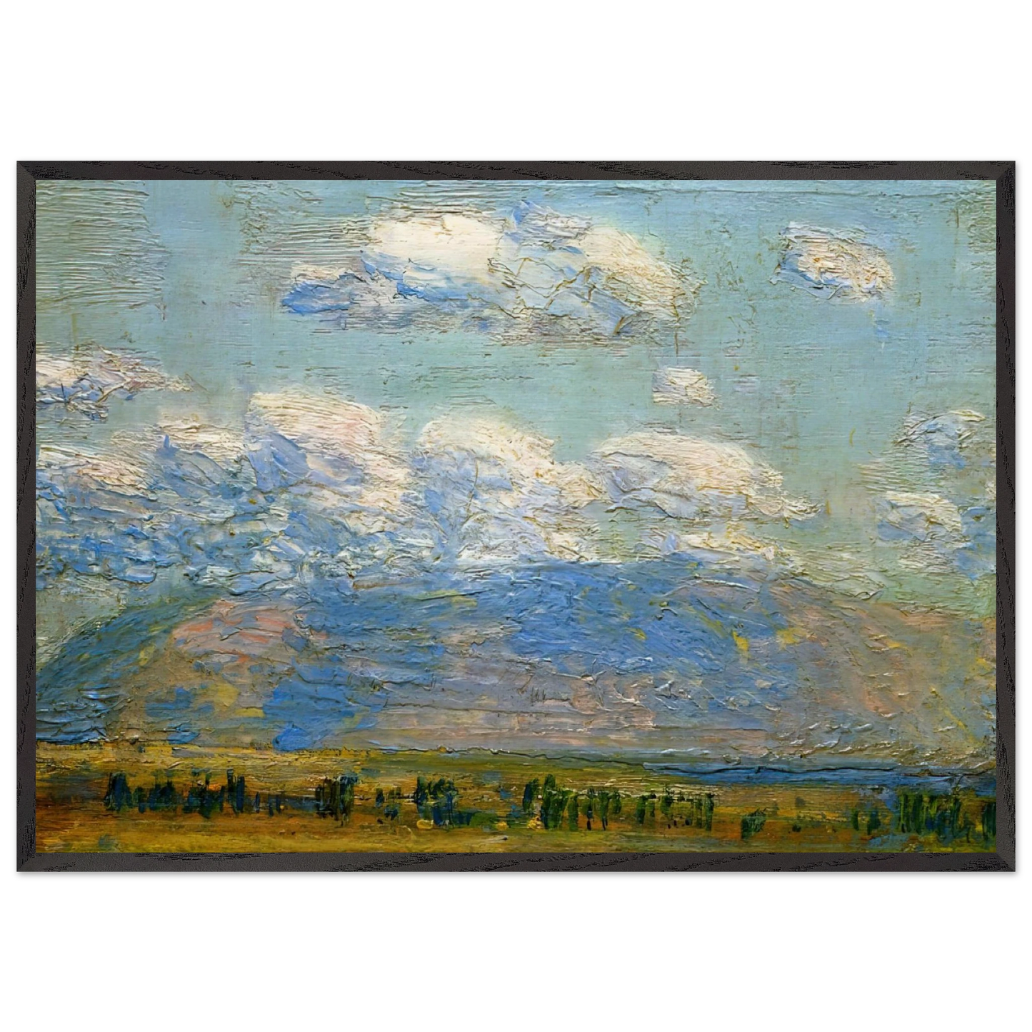 Mountain Home Idaho - Childe Hassam 70x100 cm / 28x40 inches Framed Art Print – Black Wooden Frame