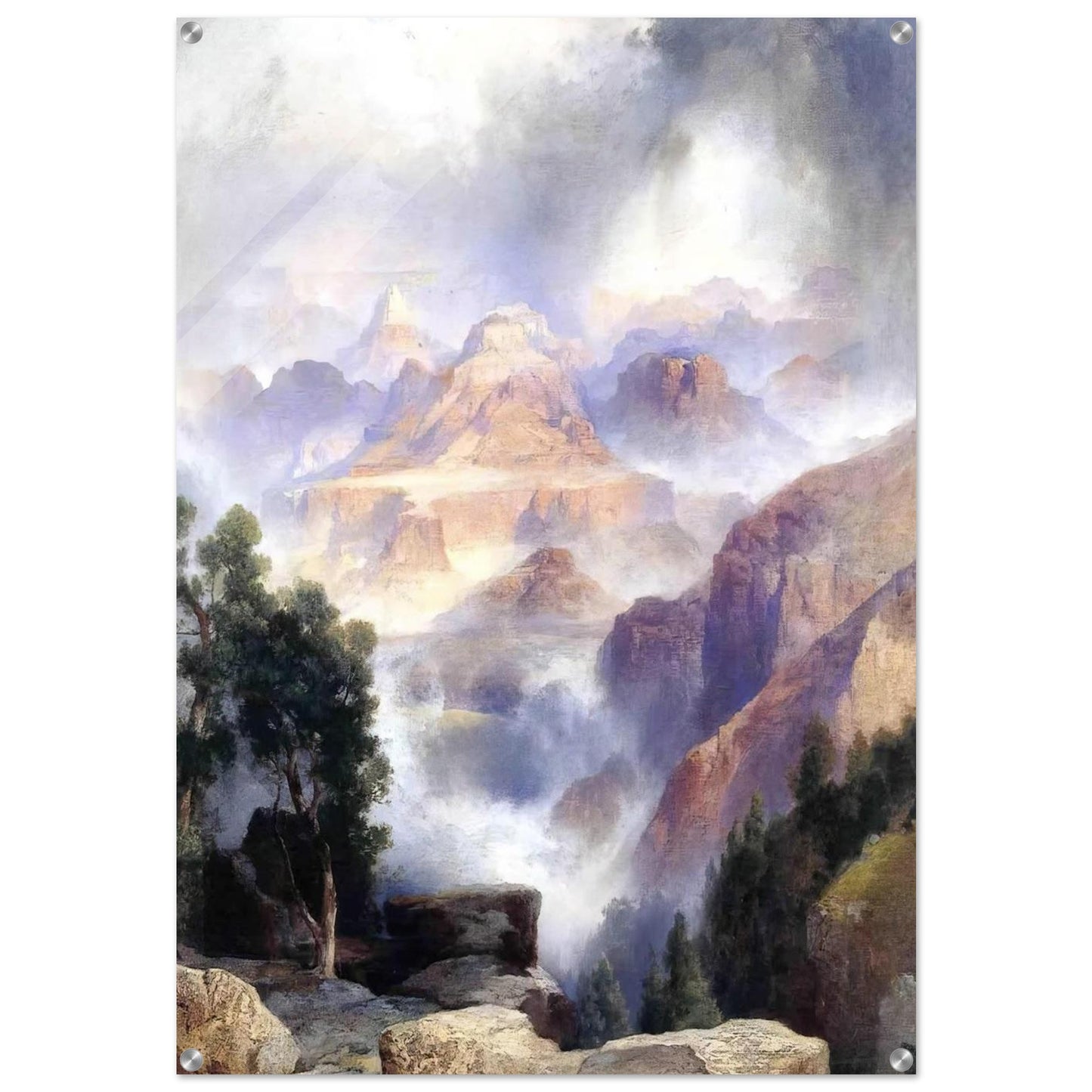 A Showery Day, Grand Canyon - Thomas Moran Acrylic Print - 70x100 cm / 28x40″ inches