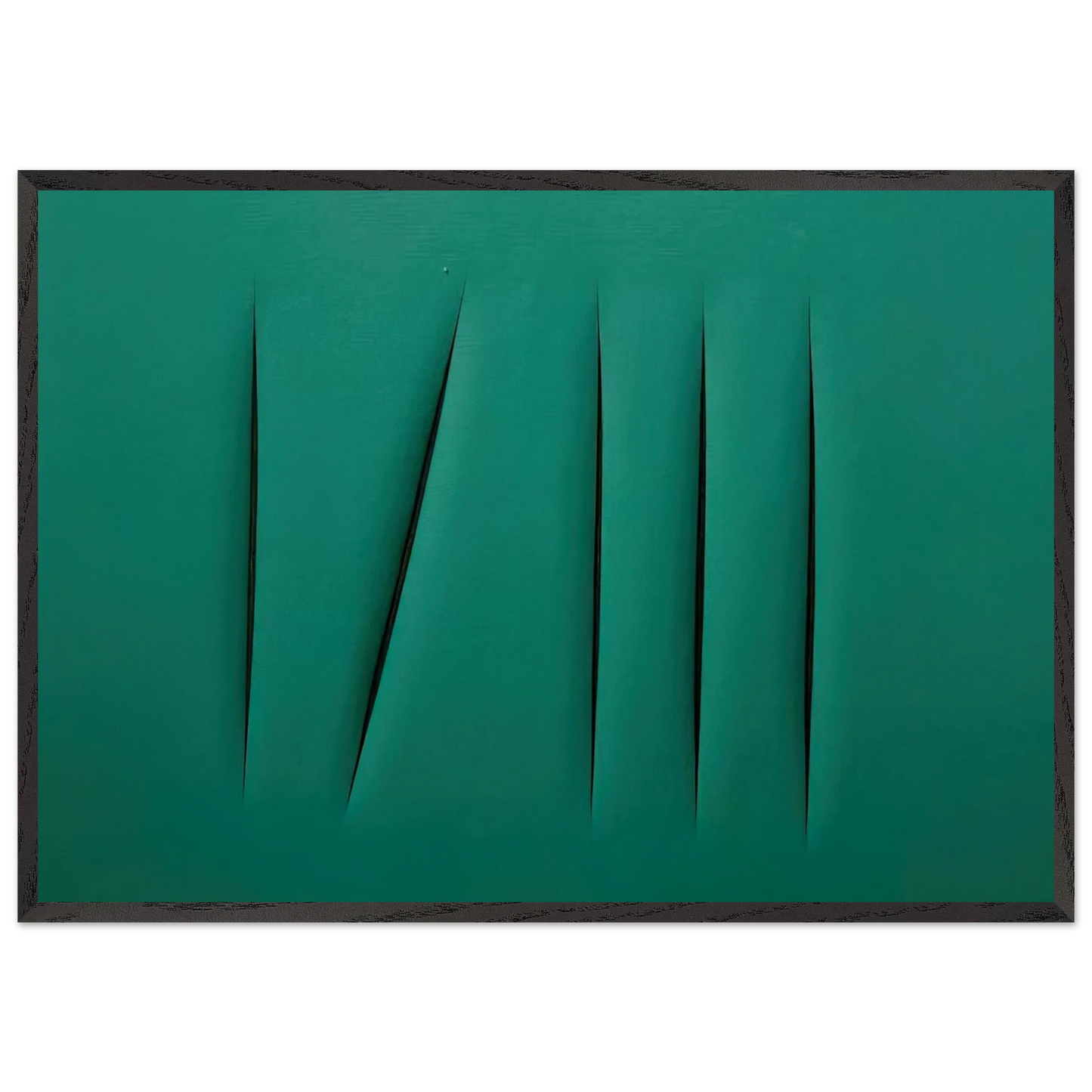 Concept Spatial - Lucio Fontana 70x100 cm / 28x40 inches Framed Art Print – Black Wooden Frame