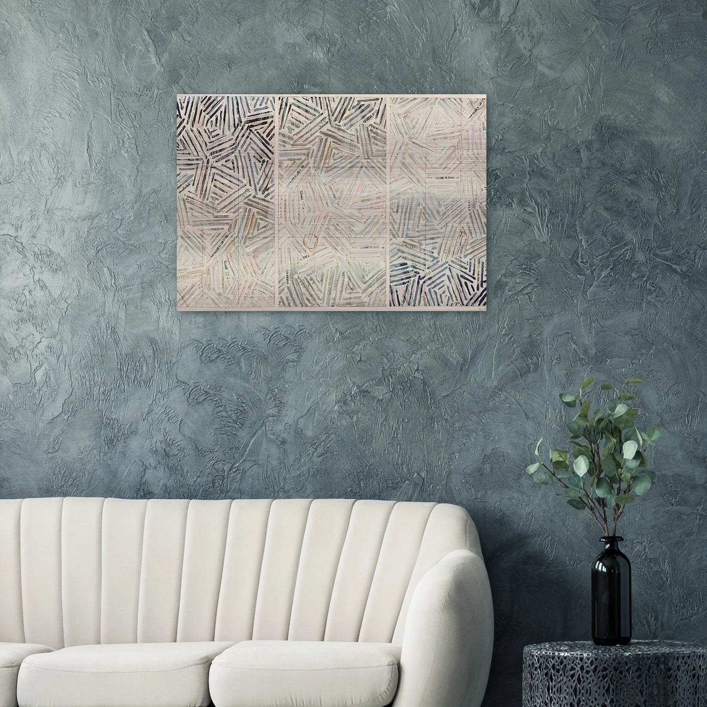 BETWEEN THE CLOCK AND THE BED 1989 - Jasper Johns Brushed Aluminum Print - 70x100 cm / 28x40 inches | Jasper Johns Aluminum Print | Jasper Johns Prints