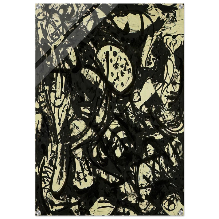 BLACK WHITE NUMBER 20 1951 - Jackson Pollock Acrylic Print - 70x100 cm / 28x40″ inches | Jackson Pollock Wall Art | Jackson Pollock Prints