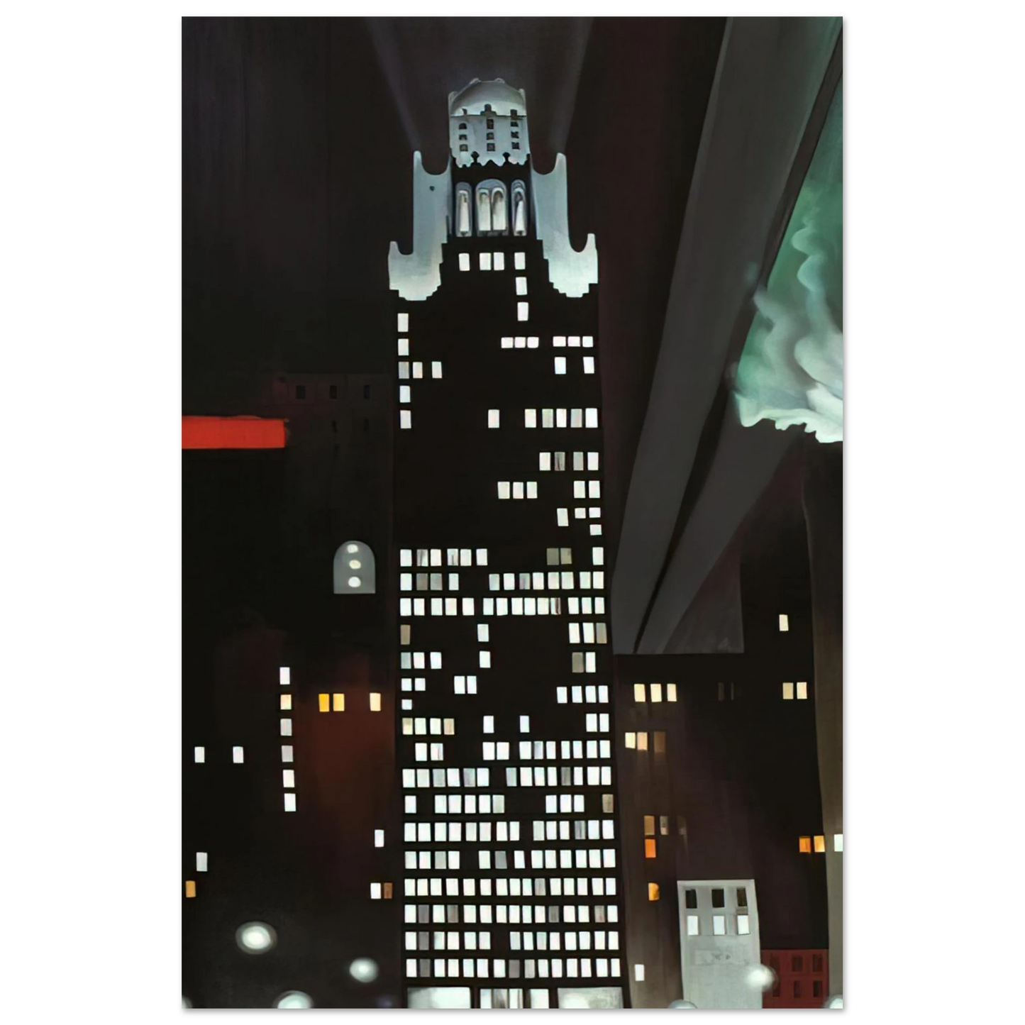 Georgia O'Keeffe - Radiator Building - Night, New York Fine Art Poster - 40x60 cm / 16x24 inches