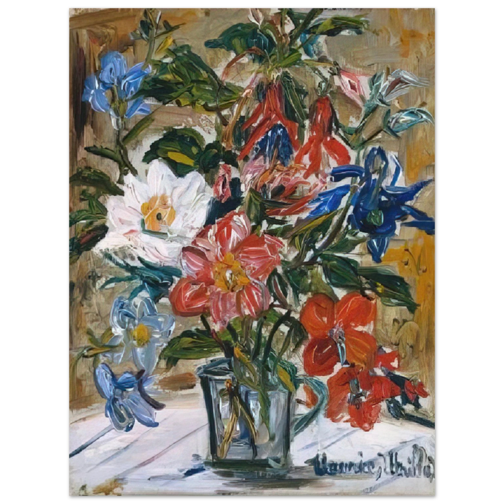 Maurice Utrillo - VASE WITH FLOWERS 75x100 cm / 30x40inches Fine Art Poster