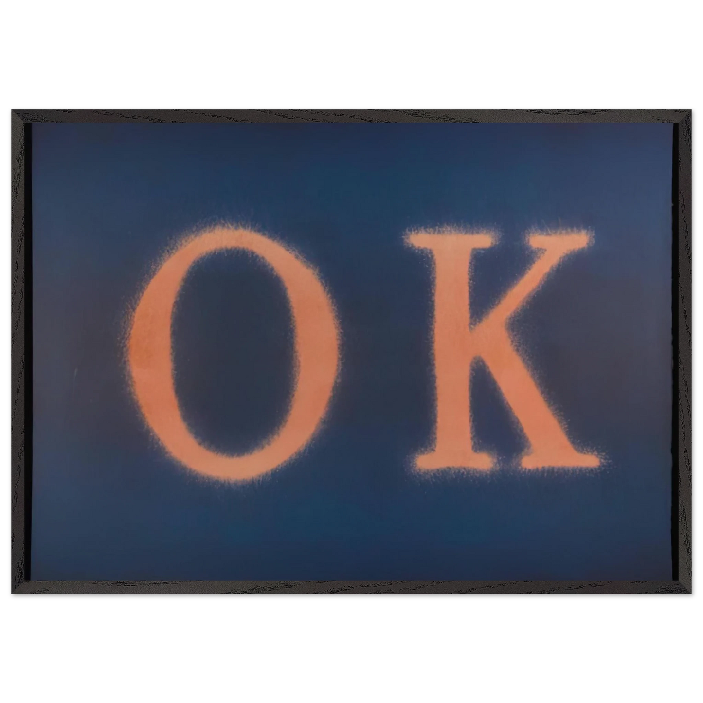 OK STATE I 1990 - Edward Ruscha 70x100 cm / 28x40 inches Framed Art Print – Black Wooden Frame