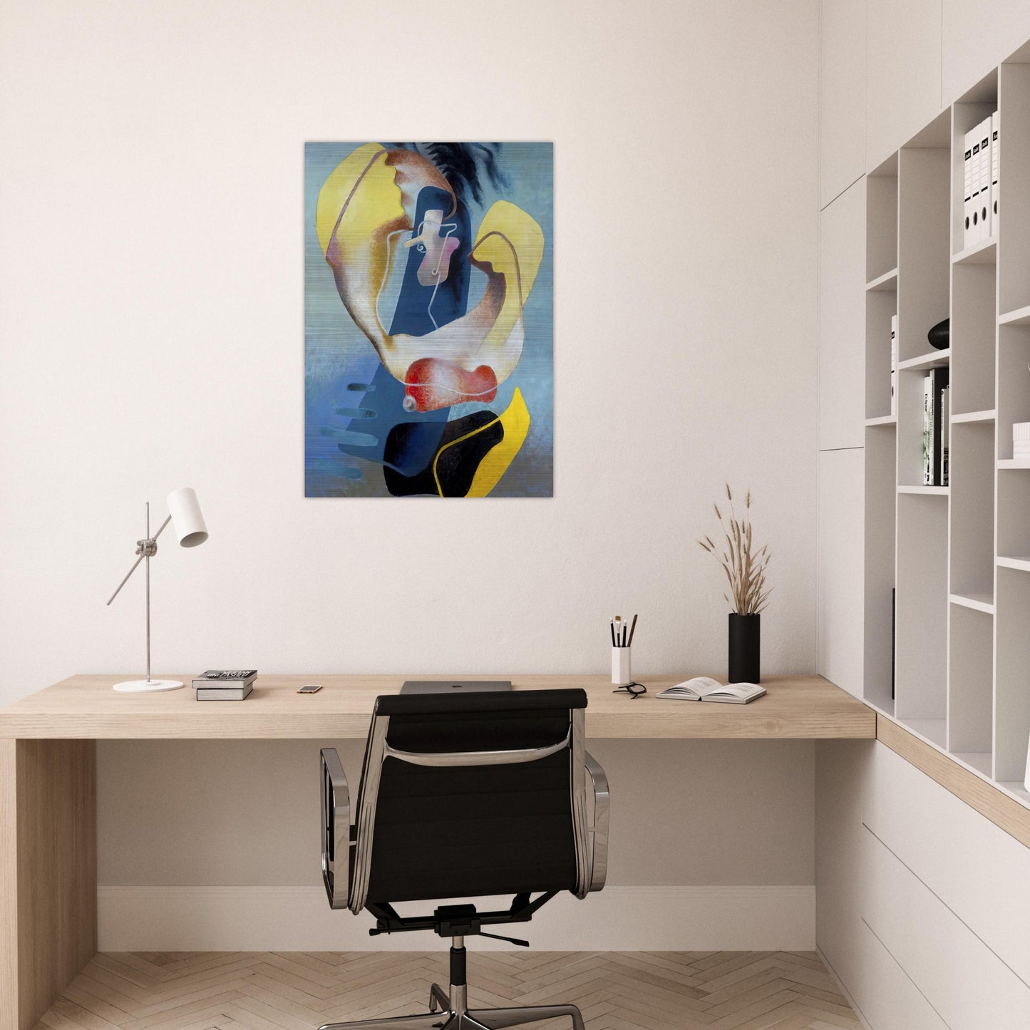 FIGURA NELLO SPAZIO I 1937 - Enrico Prampolini Brushed Aluminum Print - 70x100 cm / 28x40 inches | Enrico Prampolini Aluminum Print | Enrico Prampolini Prints