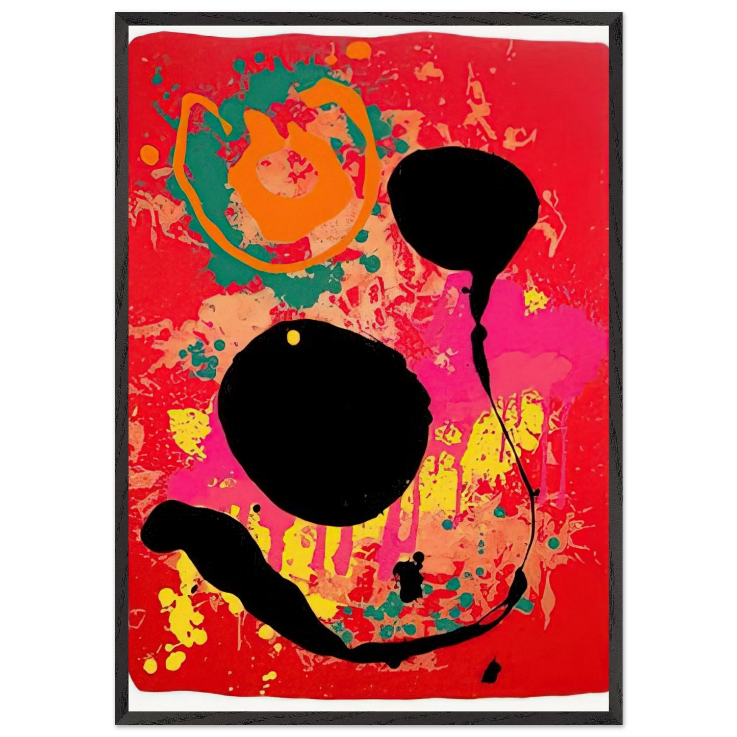 Untitled - 2008 - John Hoyland Framed Art Print – Black Wooden Frame - Default Title - -Framed Art Print