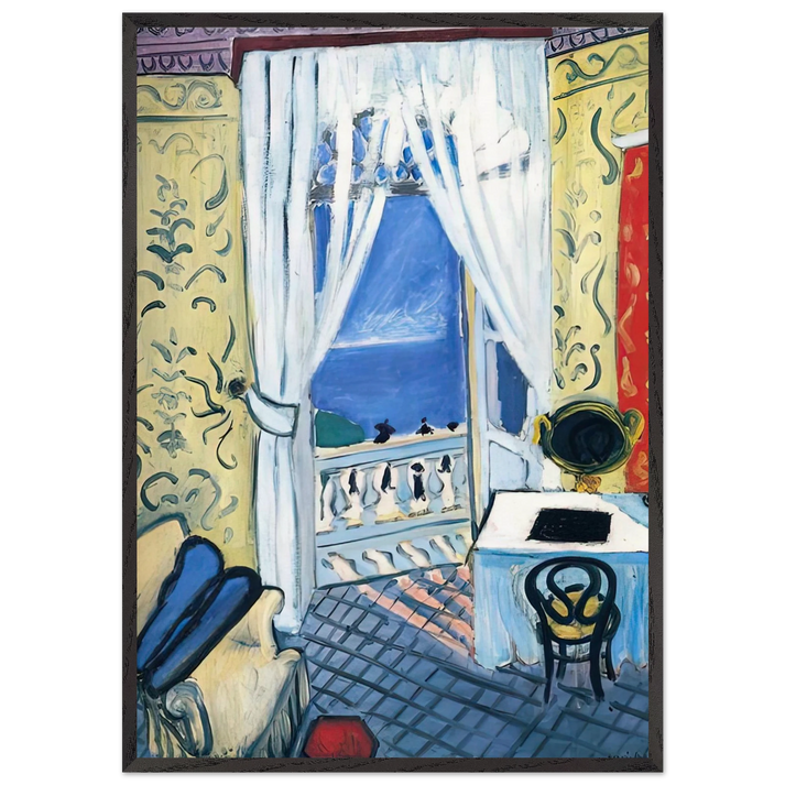 INTERIOR WITH A VIOLIN CASE 1919 - Henri Matisse 70x100 cm / 28x40 inches Framed Art Print – Black Wooden Frame