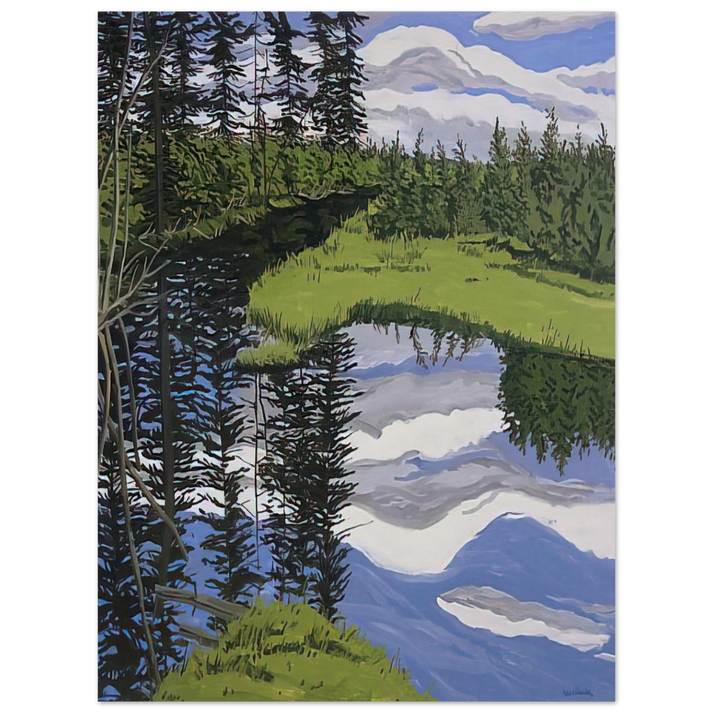 Neil Welliver - Illusory Flowage - 1996 75x100 cm / 30x40inches Fine Art Poster