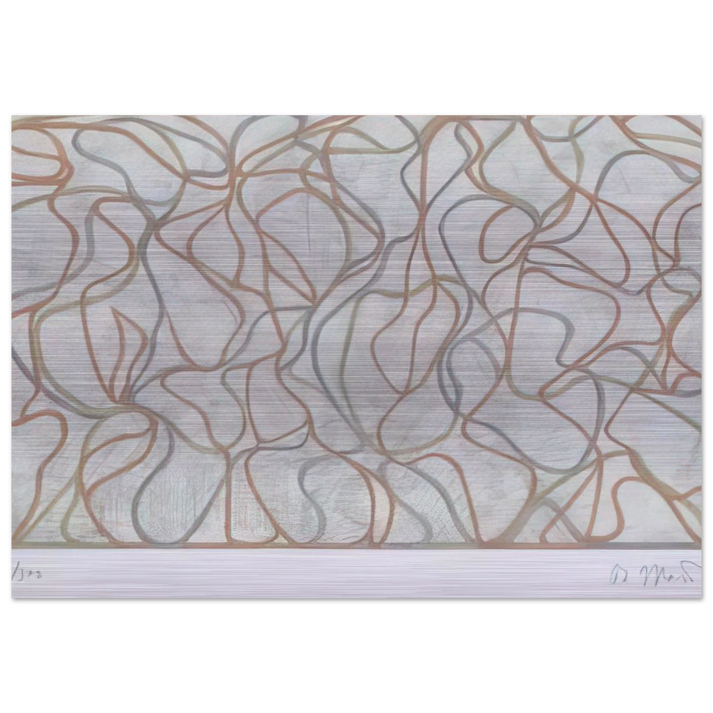 Distant Muses - 2000 - Brice Marden Brushed Aluminum Print - 70x100 cm / 28x40 inches | Brice Marden Aluminum Print | Brice Marden Prints