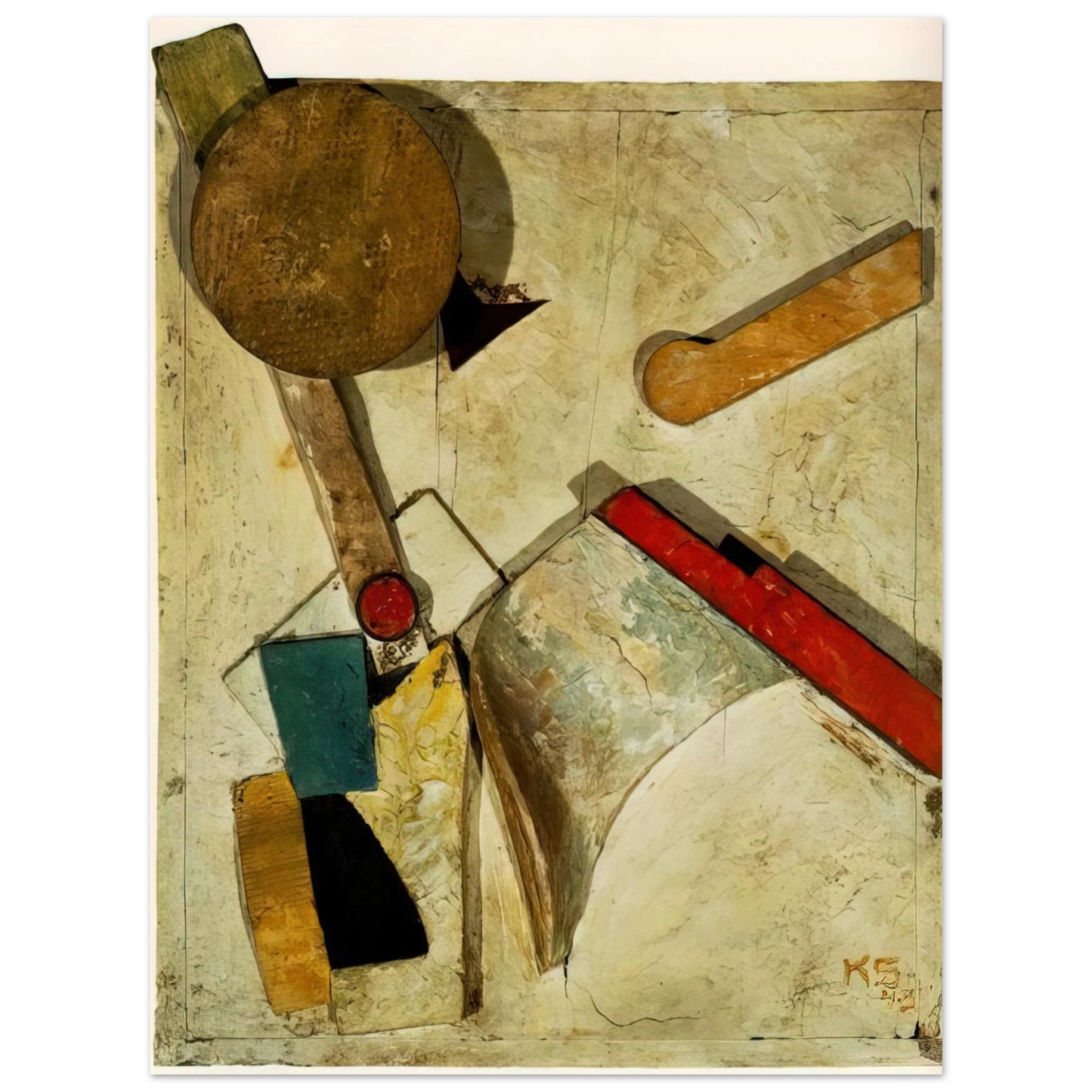 Kurt Schwitters - HEAVY RELIEF 1945 Fine Art Poster - Default Title