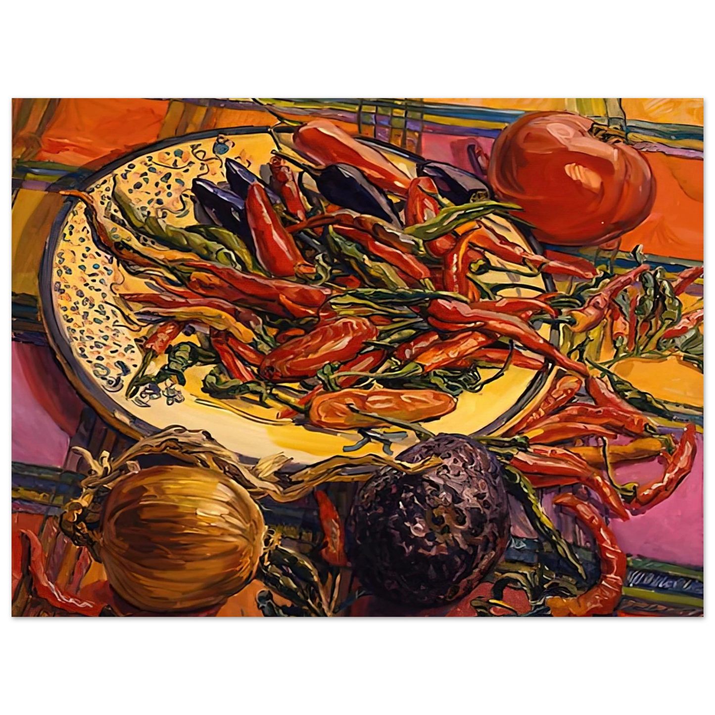 Janet Fish - CHILI PEPPERS 2005 Fine Art Poster - Default Title