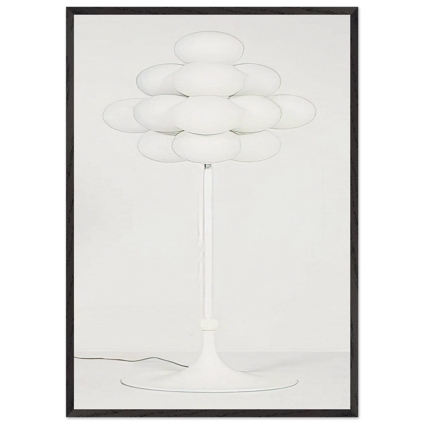 Floor Lamp - 1960 - Max Bill 70x100 cm / 28x40 inches Framed Art Print – Black Wooden Frame