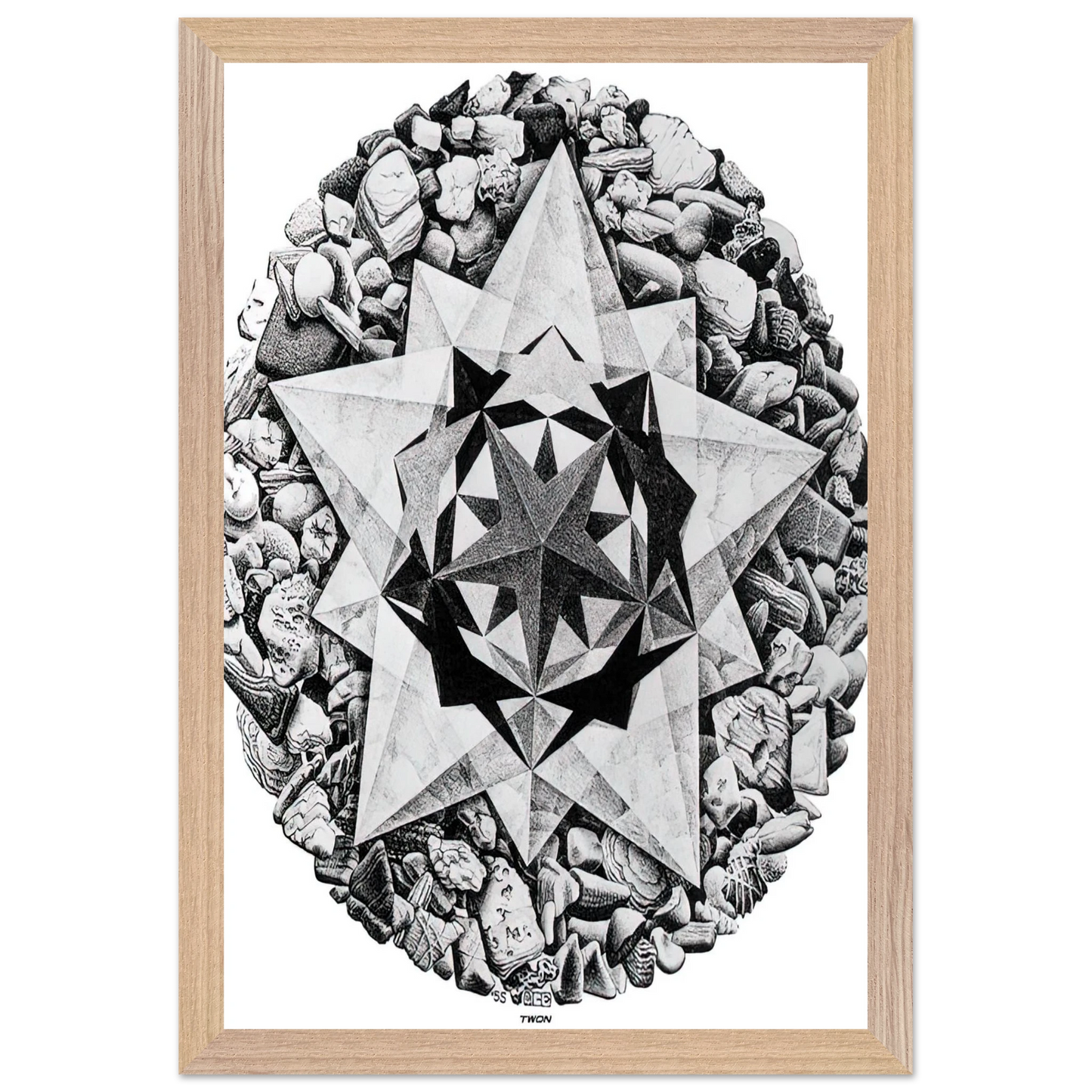 MC Escher - ESCHER (1) Wall Art - 60x80 cm / 24x32 inches - Fine Art Poster - -
