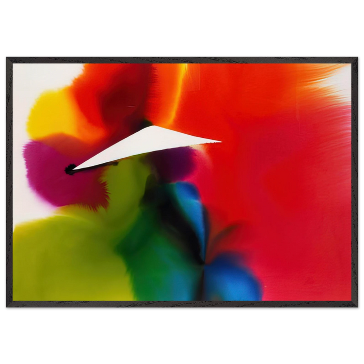 Phenomena French West Indies - Paul Jenkins 70x100 cm / 28x40 inches Framed Art Print – Black Wooden Frame