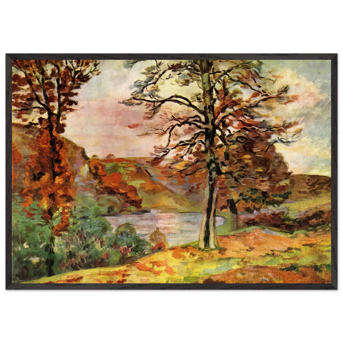 Landscape - 1870 - Armand Guillaumin Framed Art Print – Black Wooden Frame - Default Title - -Framed Art Print