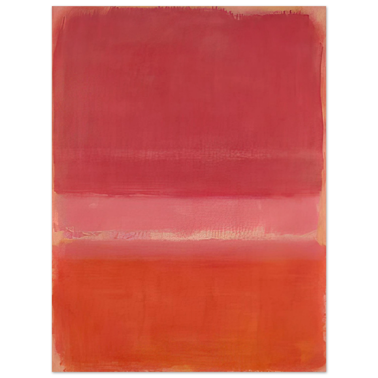 Mark Rothko - Untitled Red - 1956 Wall Art - 60x80 cm / 24x32 inches - Premium Wooden Framed Poster With Fine Art Paper - Wood frame