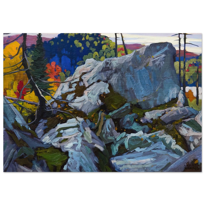 Autumn Batchewana - 1918 - Lawren Harris Brushed Aluminum Print - 70x100 cm / 28x40 inches | Lawren Harris Aluminum Print | Lawren Harris Prints