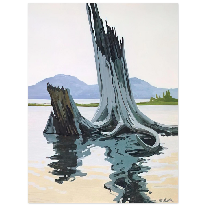 Neil Welliver - Stumps and Allagash - 1998 75x100 cm / 30x40inches Fine Art Poster