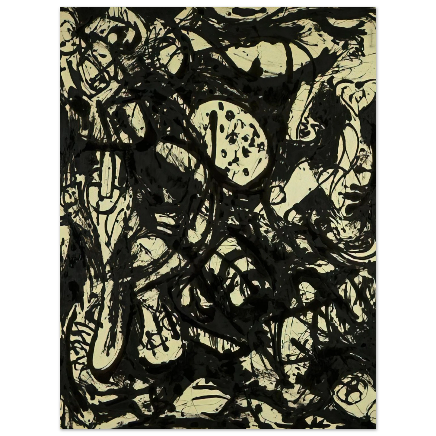 Jackson Pollock - BLACK WHITE NUMBER 20 1951 Fine Art Poster - Default Title