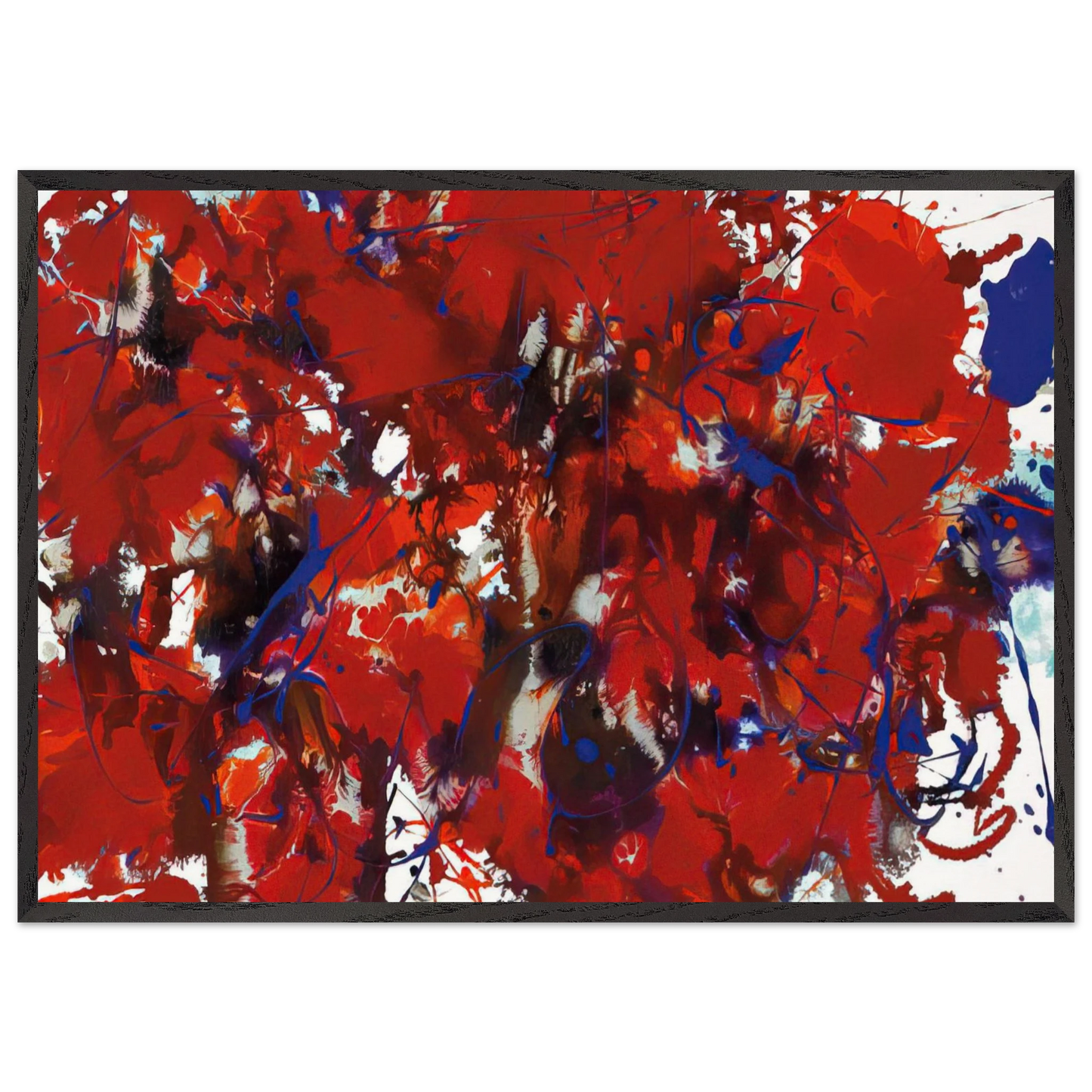 Untitled SFP94-39 SFF 1714 - Sam Francis Framed Art Print – Black Wooden Frame - Default Title - -Framed Art Print