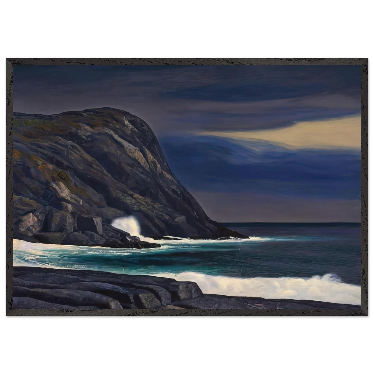 Brewing Storm Monhegan - Rockwell Kent Framed Art Print – Black Wooden Frame - Default Title - -Framed Art Print