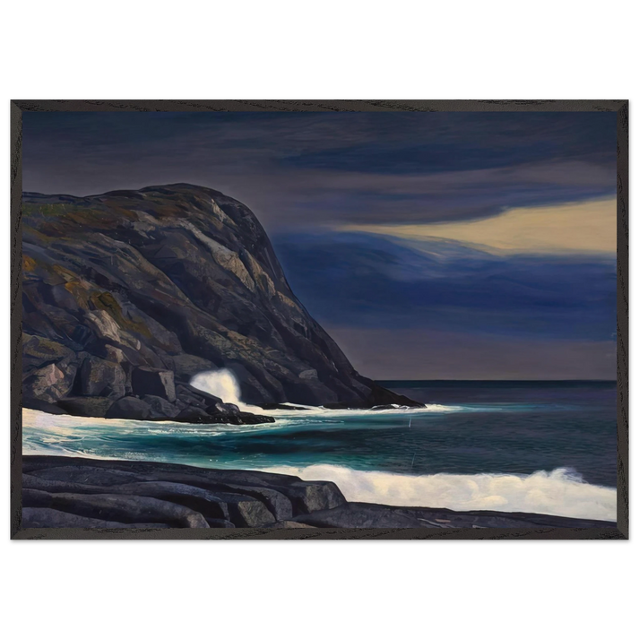 Brewing Storm Monhegan - Rockwell Kent 70x100 cm / 28x40 inches Framed Art Print – Black Wooden Frame