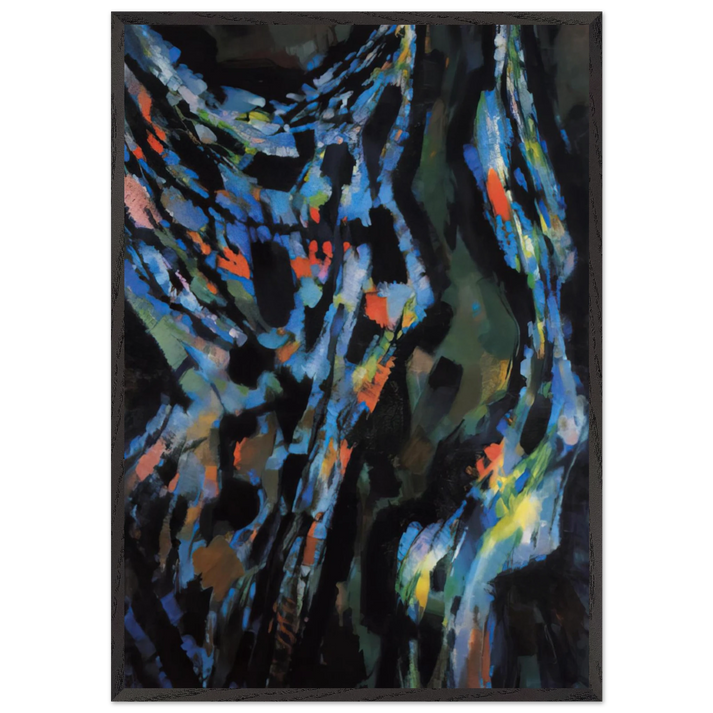 Les Tenebres - 1962 - Alfred Manessier 70x100 cm / 28x40 inches Framed Art Print – Black Wooden Frame