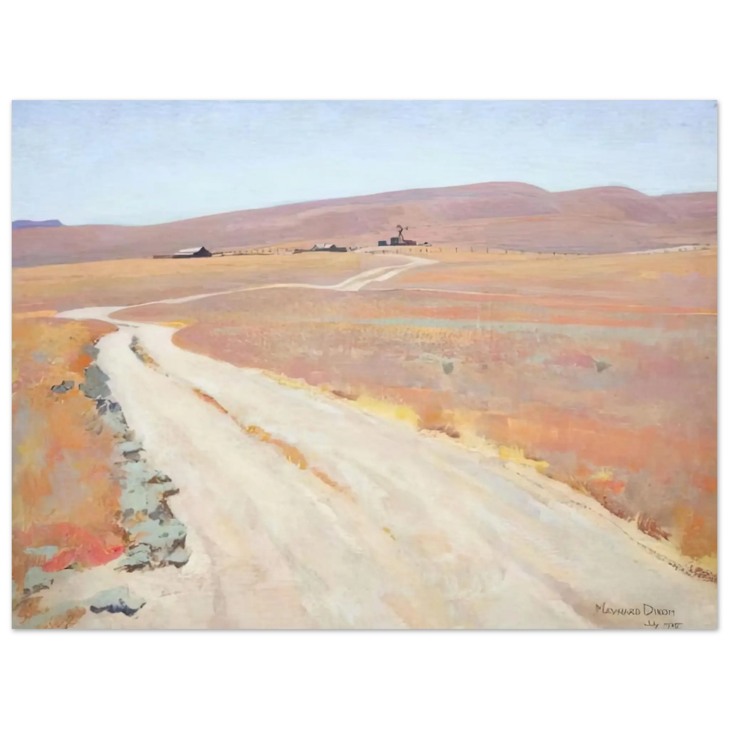 Maynard Dixon - ABANDONED RANCH 1935 Wall art - 20x25 cm / 8x10 Inches - Fine Art Poster - -