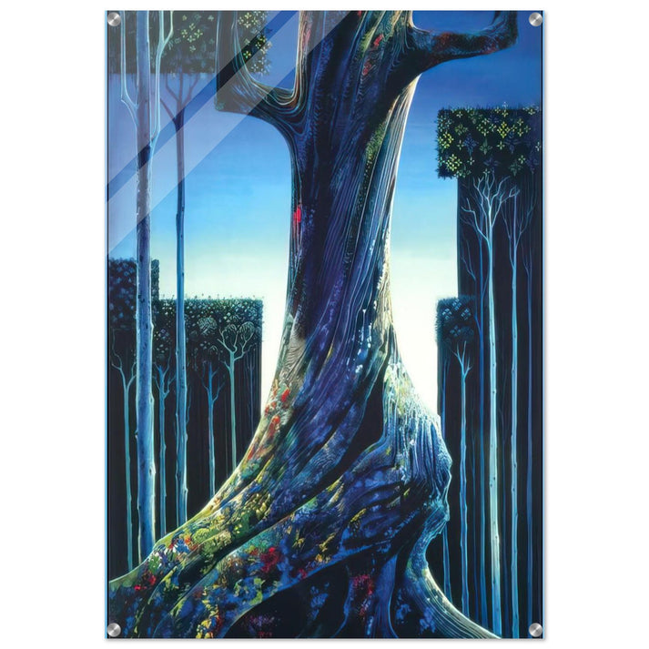 Medieval Forest - Eyvind Earle Acrylic Print - 70x100 cm / 28x40″ inches