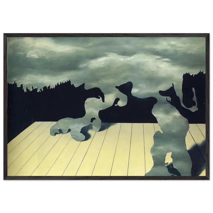 THE MUSCLES OF THE SKY 1927 - Rene Magritte 70x100 cm / 28x40 inches Framed Art Print – Black Wooden Frame