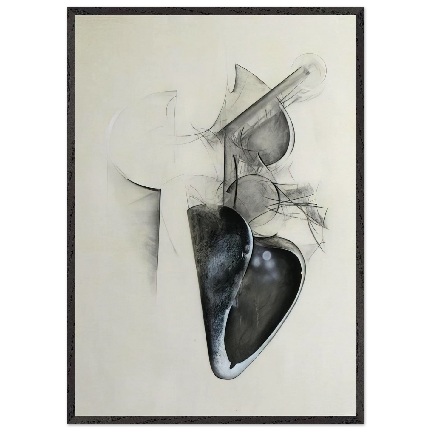 Jay DeFeoBIGUntitled Shoetree series - Jay DeFeo Framed Art Print – Black Wooden Frame - Default Title - -Framed Art Print