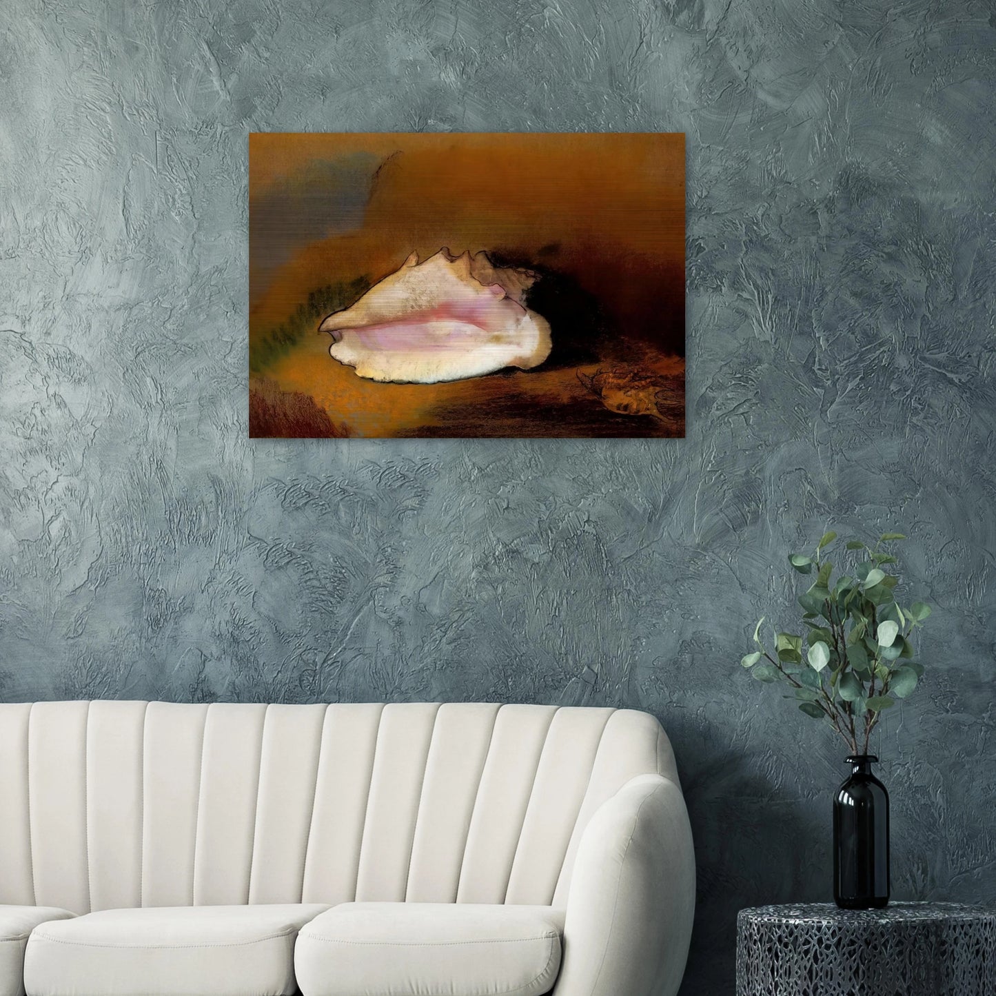THE SEASHELL 1912 1 - Odilon Redon Brushed Aluminum Print - 70x100 cm / 28x40 inches | Odilon Redon Aluminum Print | Odilon Redon Prints
