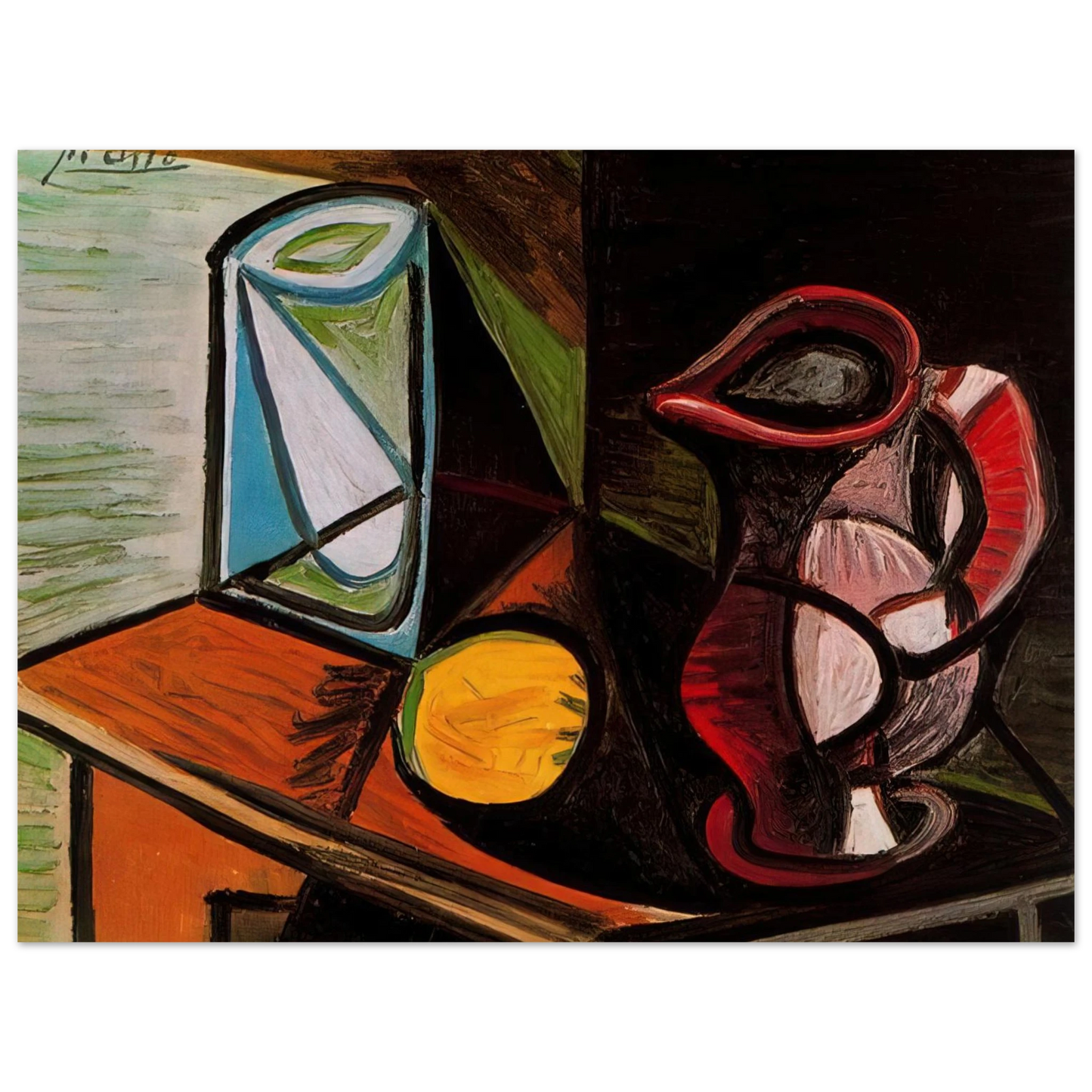 Pablo Picasso - Glass and pitcher Fine Art Poster - Default Title