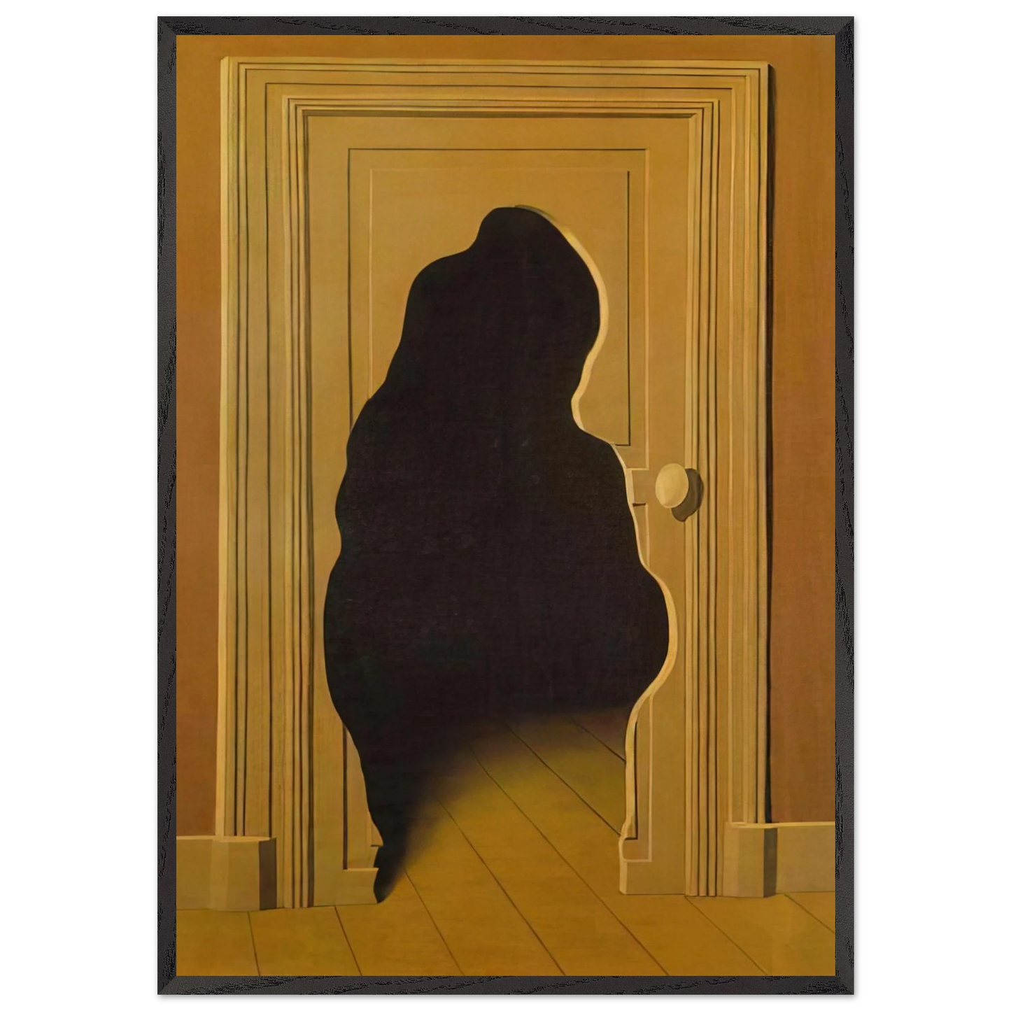 UNEXPECTED ANSWER 1933 - Rene Magritte 70x100 cm / 28x40 inches Framed Art Print – Black Wooden Frame