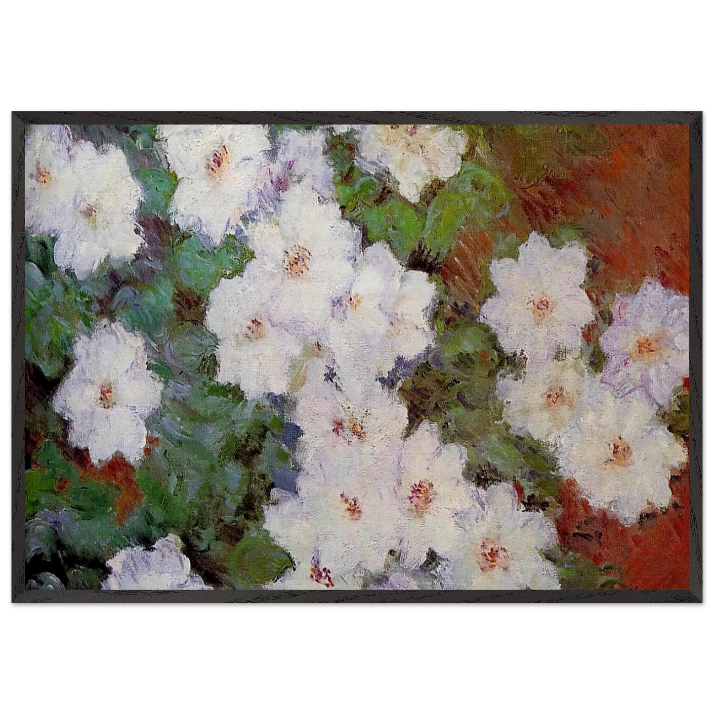 Clematis - claude monet Framed Art Print – Black Wooden Frame - Default Title - -Framed Art Print