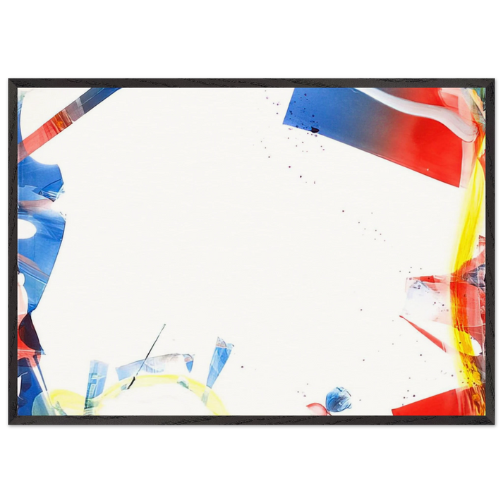 Untitled SFM66-04 - Sam Francis 70x100 cm / 28x40 inches Framed Art Print – Black Wooden Frame