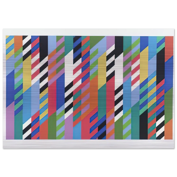 FETE 1989 - Bridget Riley Brushed Aluminum Print - 70x100 cm / 28x40 inches | Bridget Riley Aluminum Print | Bridget Riley Prints