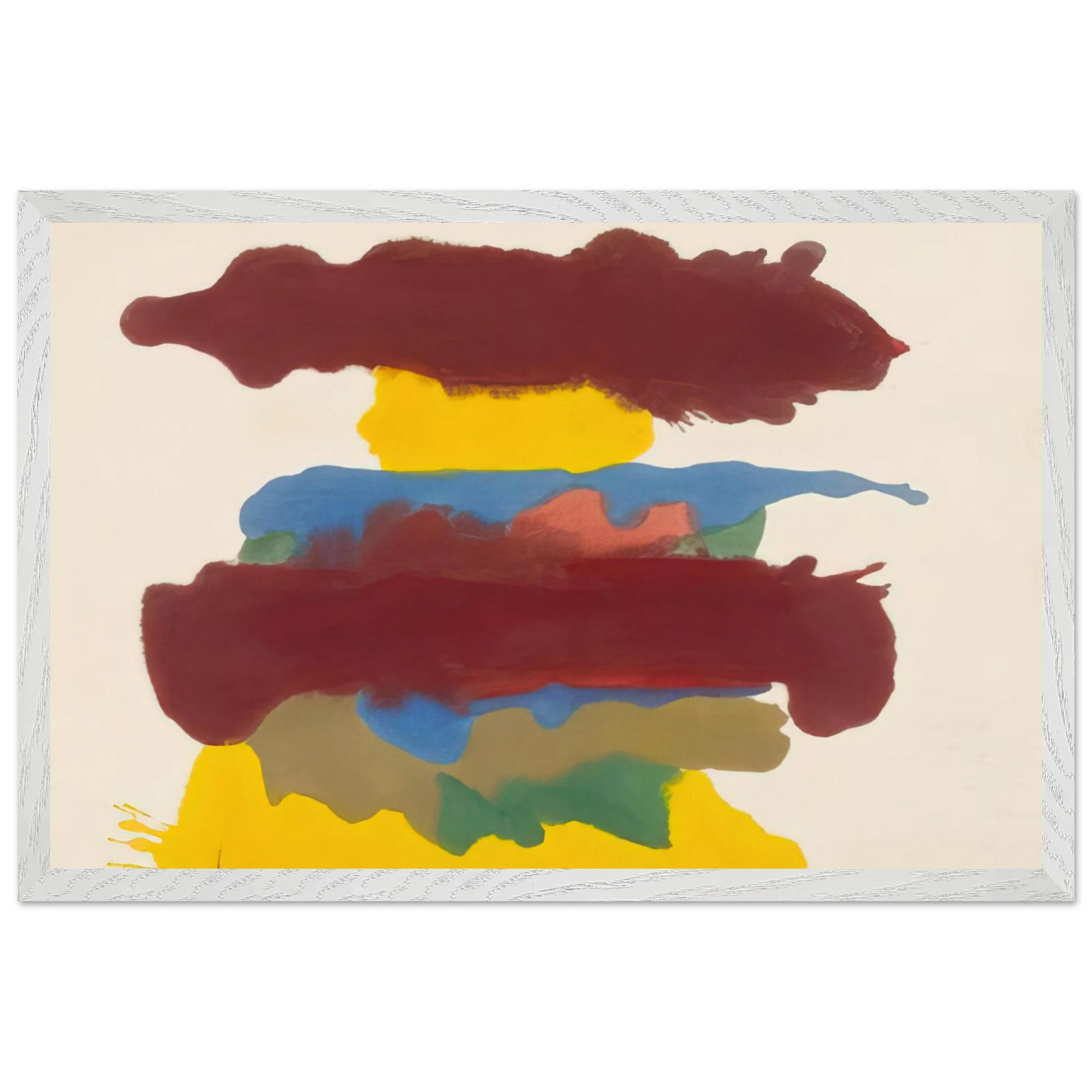 Helen Frankenthaler - Weather Change - 1963 Wall art - 50x70 cm / 20x28 inches - Premium Wooden Framed Poster With Fine Art Paper - Black frame