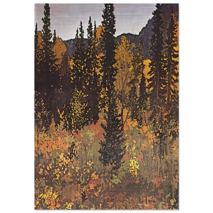 The Dark Woods Interior - 1921 - Frank Johnston Brushed Aluminum Print - 70x100 cm / 28x40 inches | Frank Johnston Aluminum Print | Frank Johnston Prints