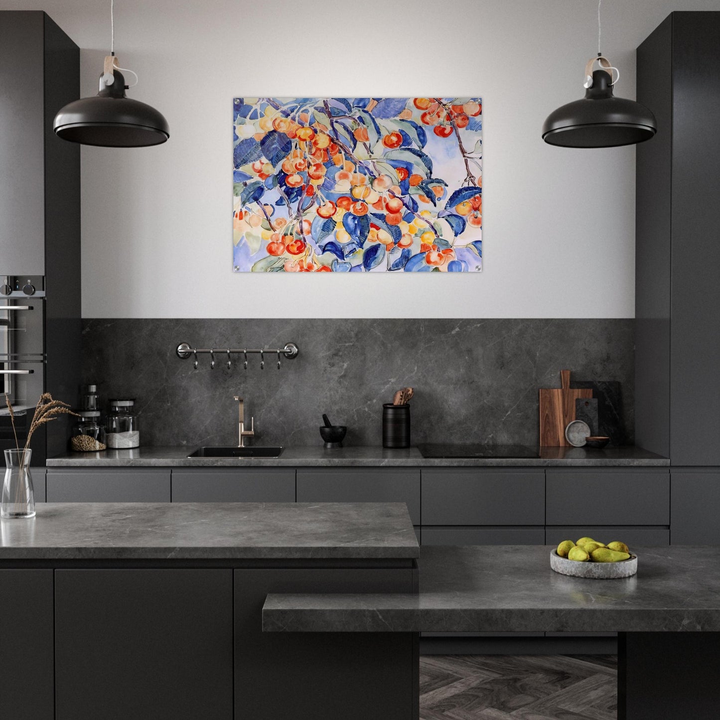 CHERRIES - Theo van Rysselberghe Acrylic Print - 70x100 cm / 28x40″ inches