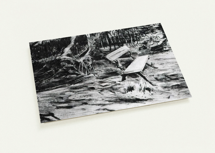 Bench in a Wood By Vincent van Gogh Pack of 10 Post Cards | Vincent van Gogh Post Cards | A6 (10.5 x 14.8 cm) - 4.1 x 5.8 inches