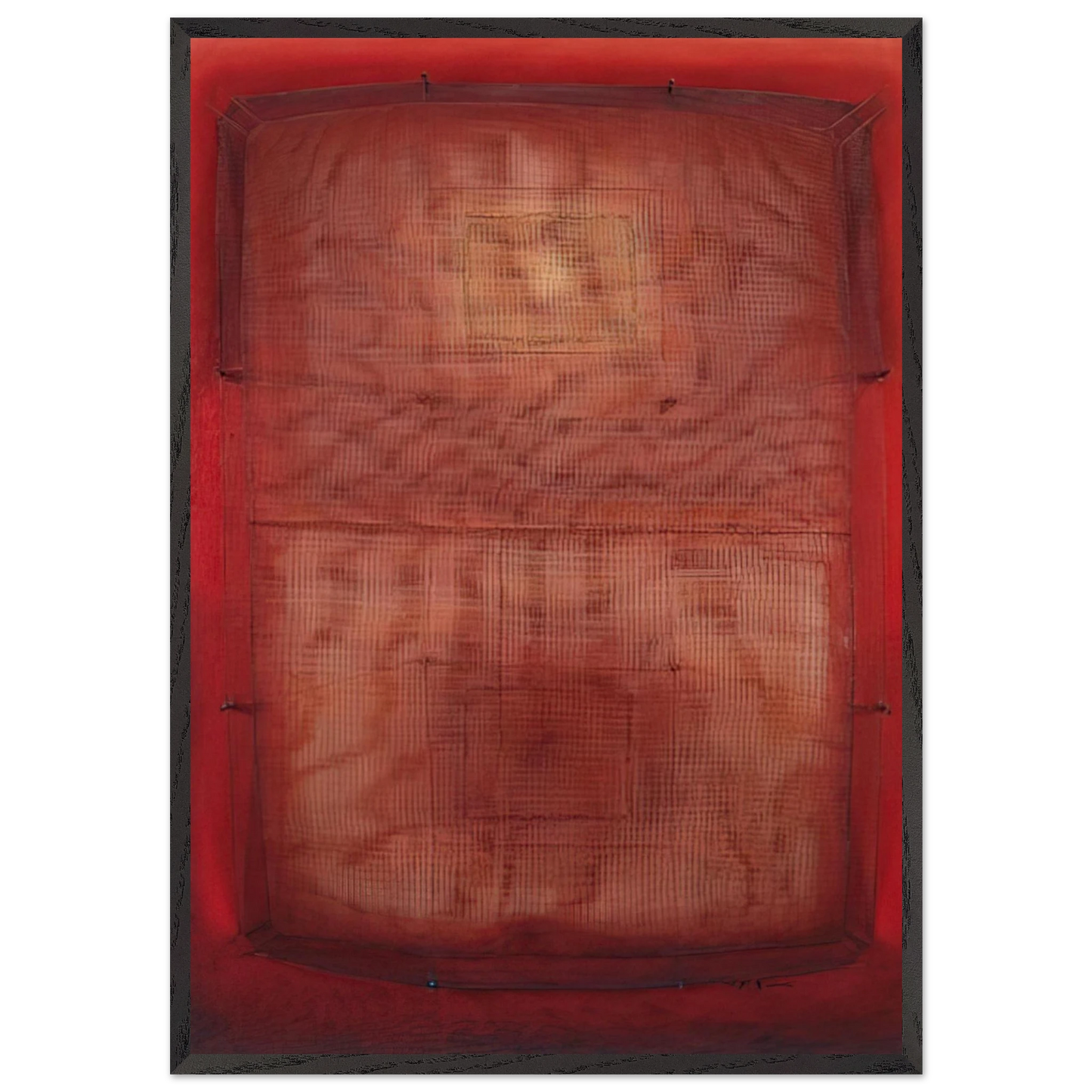 Espejo del sol - 1966 - Manuel Rivera 70x100 cm / 28x40 inches Framed Art Print – Black Wooden Frame